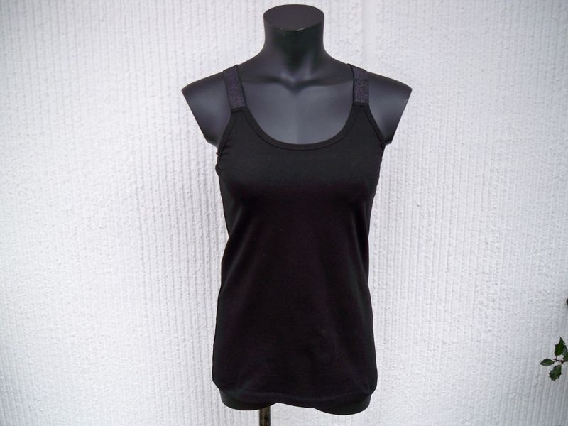 Svart Linne Med Lurexband TARA Ze-Ze