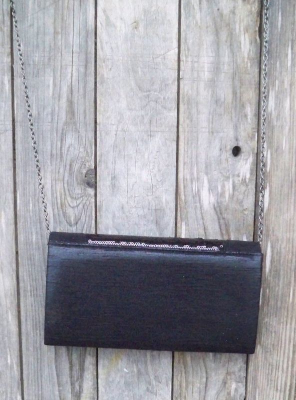 Svart Clutch Aftonväska Paljett
