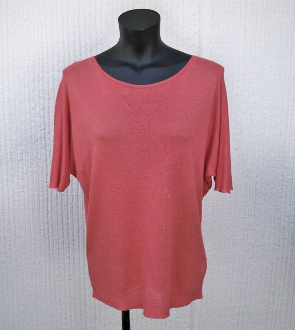 Huvudbild Finstickad Tröja Lin Viskos Korall