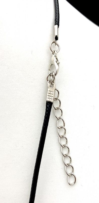 Halsband Hematit Med Grön Pärla Selma Magnani Smyckesdesign