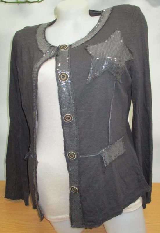 Grå jacka med paljetter