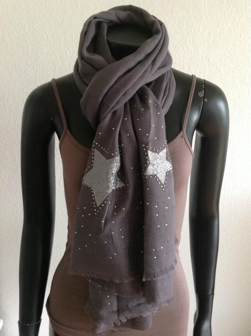 Huvudbild Scarf Grå Silverpaljetter