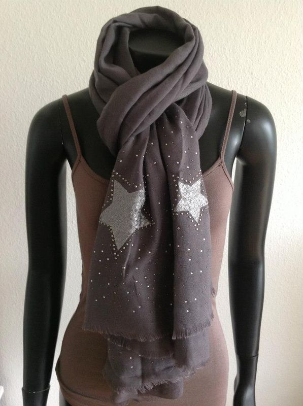 Scarf Grå Silverpaljetter