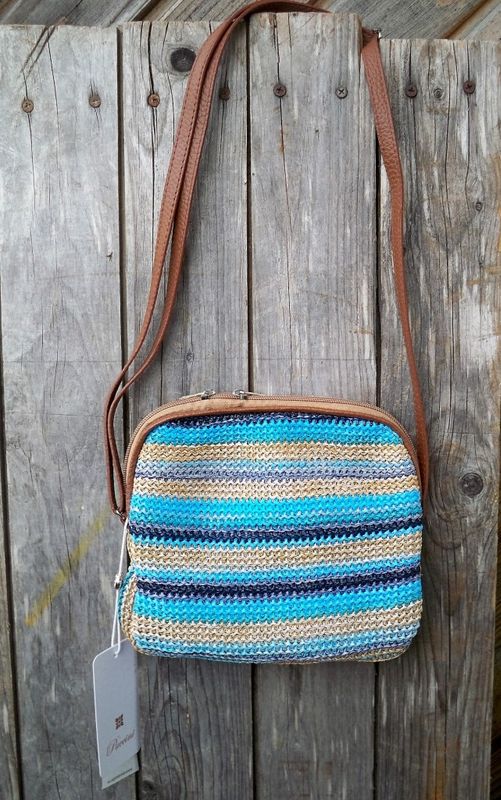 Blårandig Axelremsväska/Crossbody Puccini