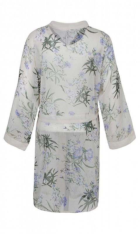 Cremefärgad Mönstrad Kimono