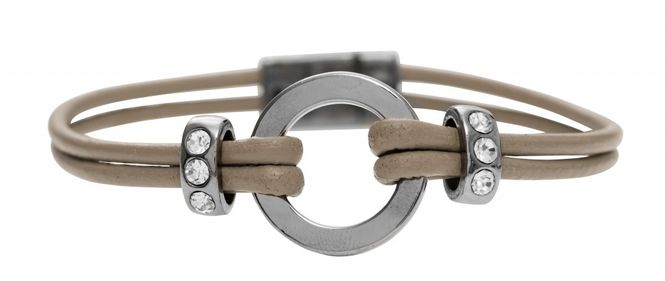 Huvudbild Sandbeige Läderarmband JUNETTE Dansk Smykkekunst