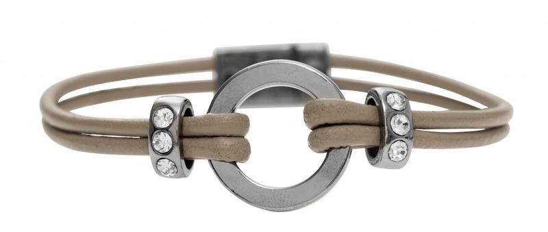 Sandbeige Läderarmband JUNETTE Dansk Smykkekunst