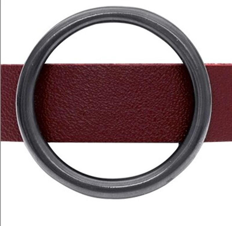 Vinrött Läderarmband Med Hematitdetalj THORDIS RING Dansk Smykkekunst