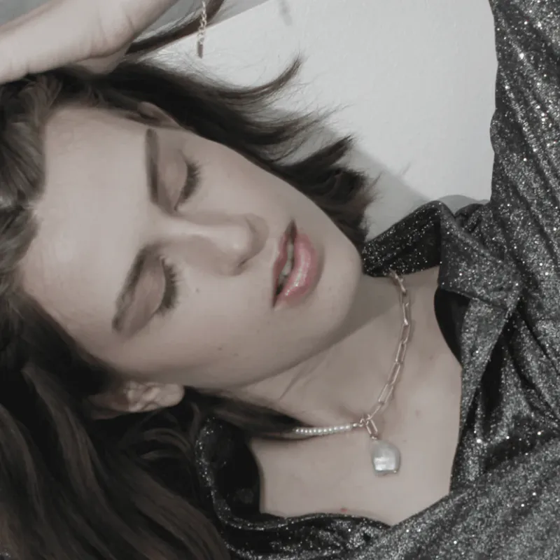 Halsband Pärlmix Silverpläterat