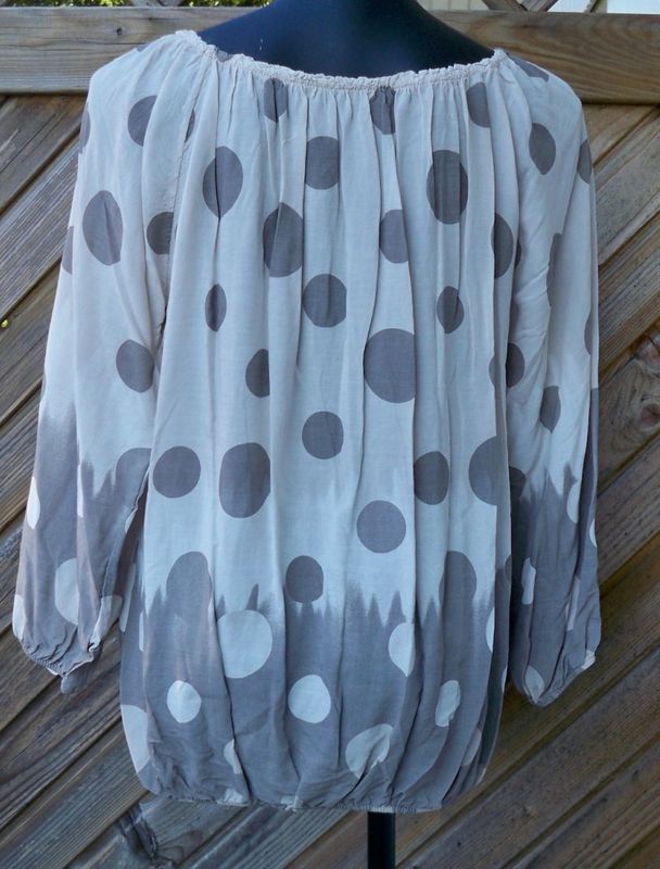 Prickig Blus Beige/grå