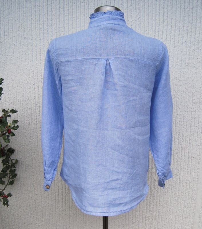 Blå Linneblus Lång Ärm Janne K