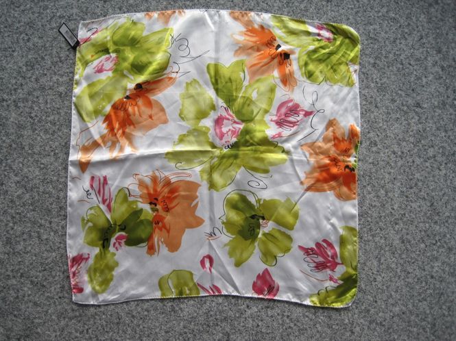 Huvudbild Lime Orange Vit Liten Blommig Scarf