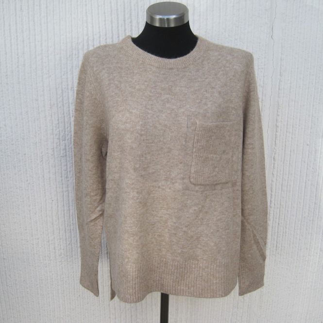 Huvudbild Beige Stickad Tröja Med Lång Ärm