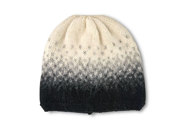 Huvudbild Mönstrad Stickad Mössa Shetlandsull Mikkeli - ...