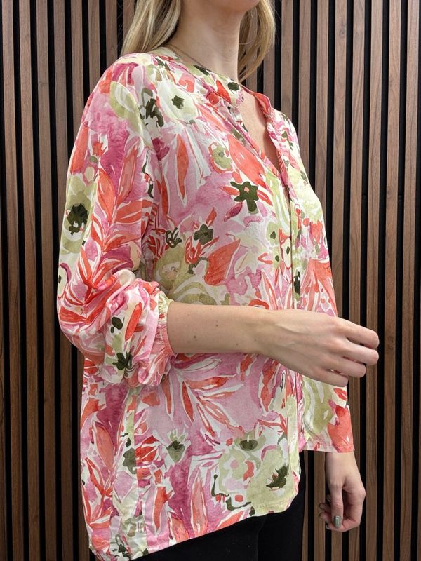 Gemini - Millan Blommig Blus Rosa