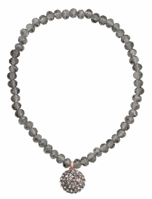 Huvudbild Elastiskt Armband Med Grå Glaspärlor  Molly Dansk ...