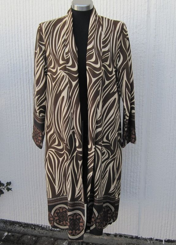 Mönstrad Kappa Kimono Brun Beige
