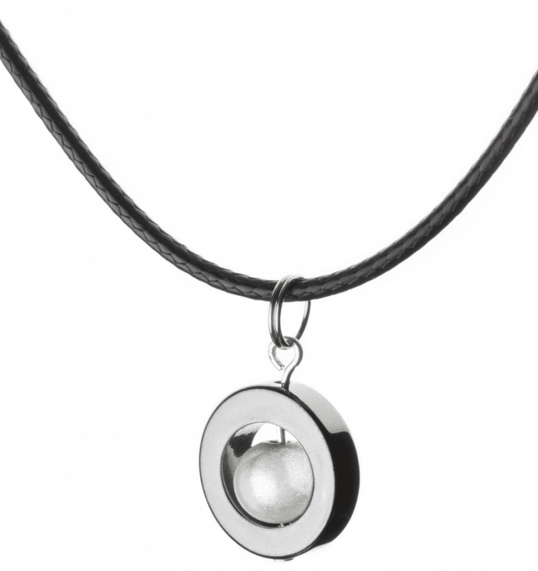 Halsband Hematit Med Vit Pärla Selma  Magnani Smyckesdesign