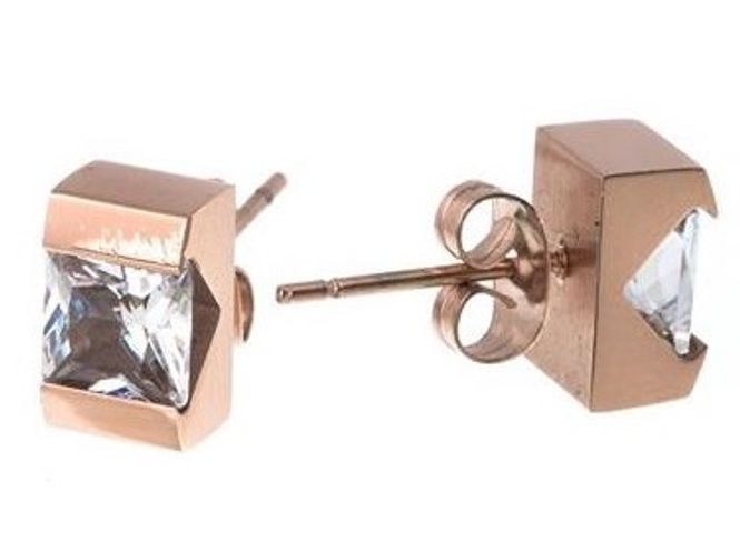 Huvudbild Stålörhängen Rosé med sten. Lotta Design of ...