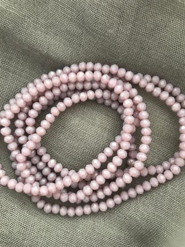 Elastiskt Halsband/armband Ljunglila Pärlor Lotta Design of Sweden